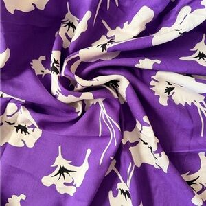 5.47 Yards of Elegant Purple Floral soft Rayon fabric. Less than $6/Yard